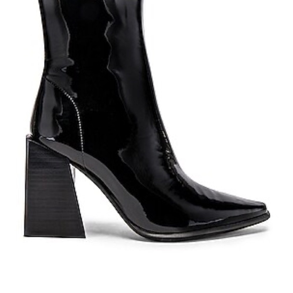 Jeffrey Campbell LA siren Black Patent Leather Women's Boots